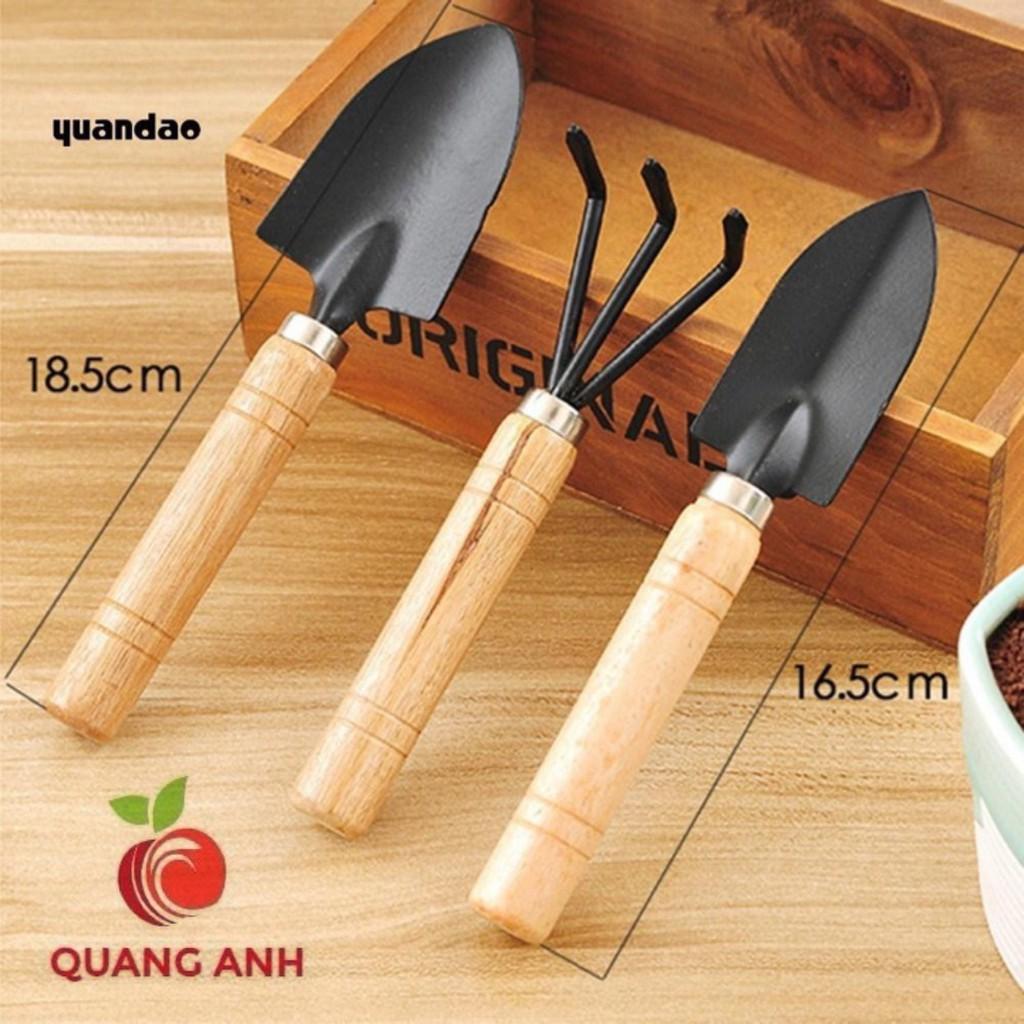 Bộ 3 Dụng Cụ Làm Vườn Mini số 2 ( Xẻng làm vườn - Xới đất - Cào đất)