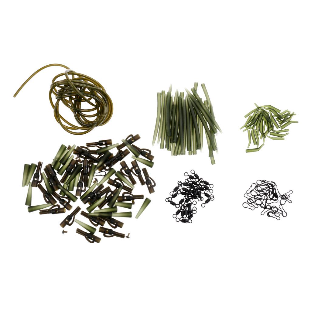 151x Carp Fishing Accessory Tackle Anti Sleeves Safety Lead Clips Set