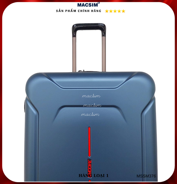 Vali cao cấp Macsim Smooire MSSM376 cỡ 20 inch / 24 inch màu blue - Hàng loại 1