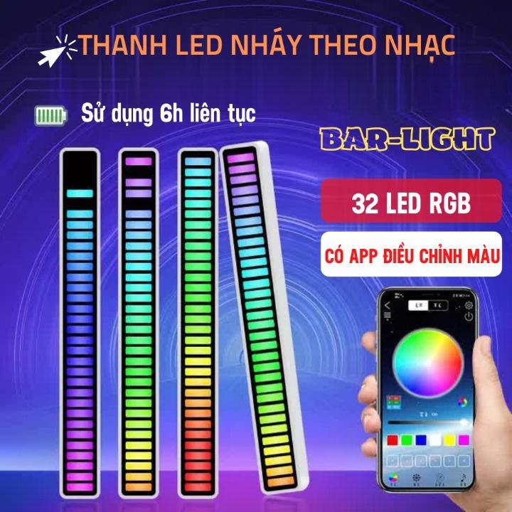 Thanh Đèn Led RGB Cảm Ứng Nhạc 16 TRIỆU MÀU, Điều Khiển Đa Chức Năng