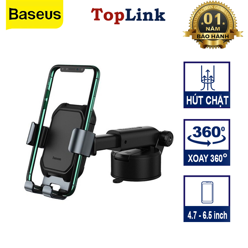 Giá Đỡ Kẹp Điện Thoại Baseus 360 Độ Hút Cực Mạnh Gắn Xe Oto - Hàng Chính Hãng
