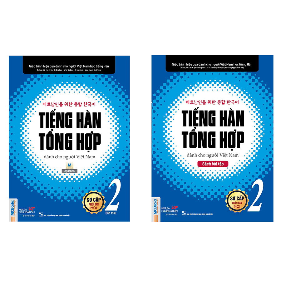 Sách trọn bộ tiếng hàn tổng hợp sơ cấp 2 dành cho người Việt Nam tặng sổ tay tiếng Hàn (Phiên bản màu)