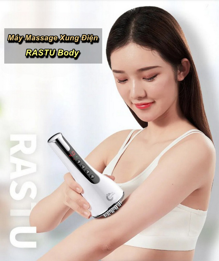 Máy Massage Xung Điện RASTU Body Cao Cấp + Tặng 5 chai tinh dầu - Home and Garden