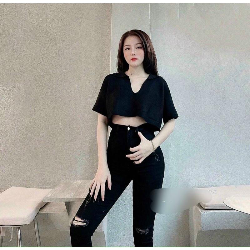 Quần Jeans Form Ôm Rách Đùi Q049