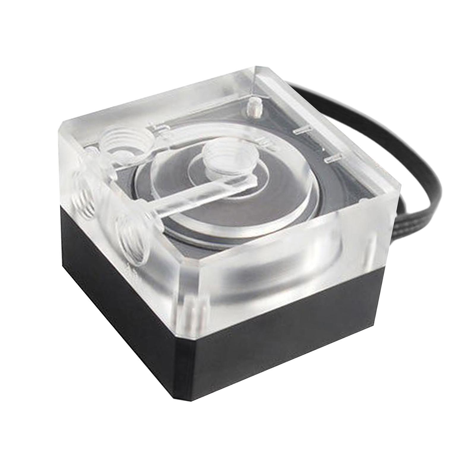 Cubic Water Cooling Pump DC 12V PWM Speed Control Meters