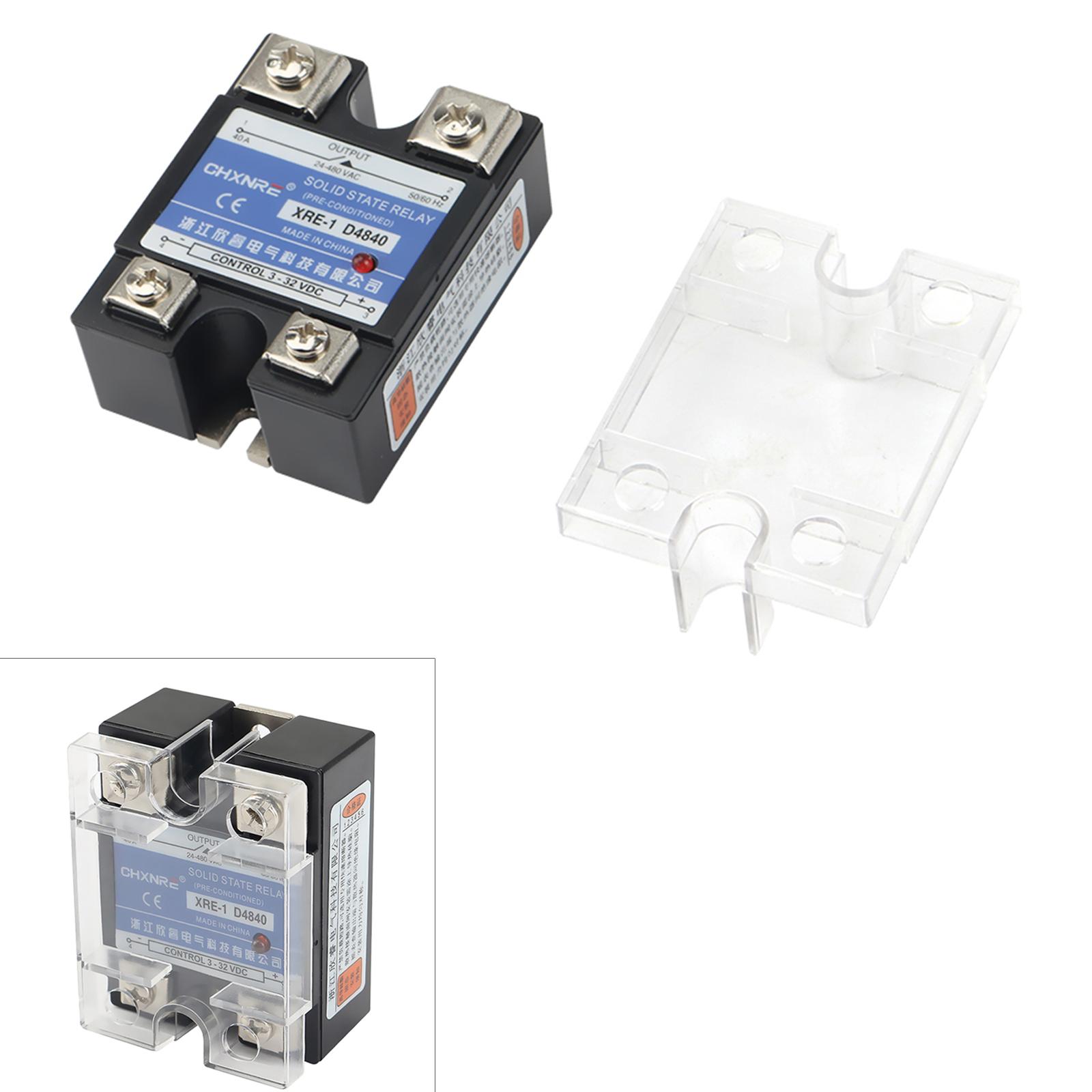 XRE-1 D4840 SSR Solid State Relay DC-AC 3-32V DC to AC24-480V 3D Printer Accessories Parts, Material:metal, plastic, electronic parts.