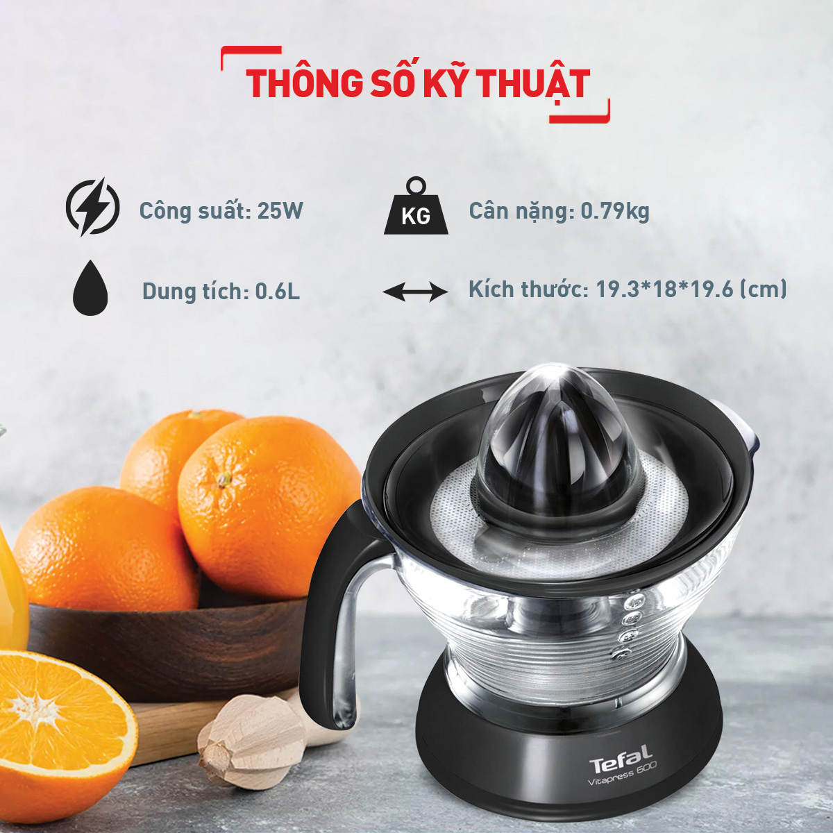 Máy vắt cam Tefal Vitapress ZP300810 - Hàng chính hãng