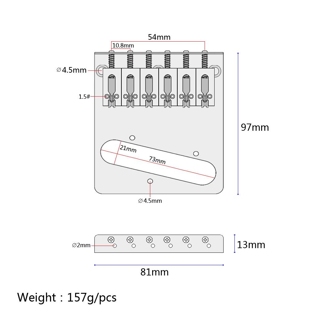 6 Dây Yên Ngựa Cầu Tấm TL Guitar Điện TỰ LÀM Các Bộ Phận Thay Thế