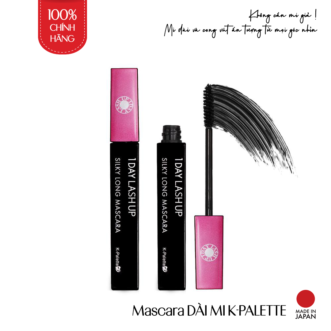 Mascara Chuốt Dài Mi K-Palette 1Day Lash Up Siêu Mịn, Chống Nước, Chống Lem, Không Vón Cục