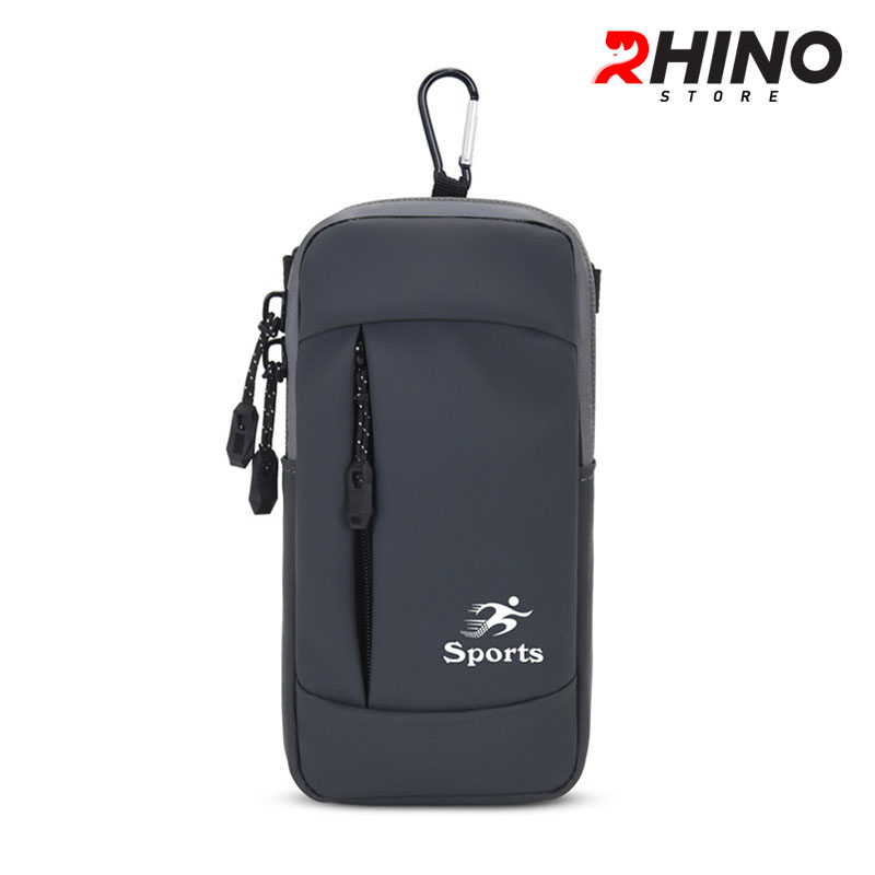 Túi đựng Điện Thoại tới 6.8 Inch Đeo tay chạy bộ, Tập thể dục Rhino B122 Kháng nước, có thể cắm tai nghe - Xám