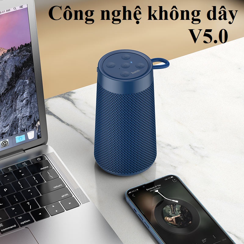 Loa không dây nhỏ gọn hỗ trợ FM TWS cho điện thoại laptop hoco HC13 _ Hàng chính hãng