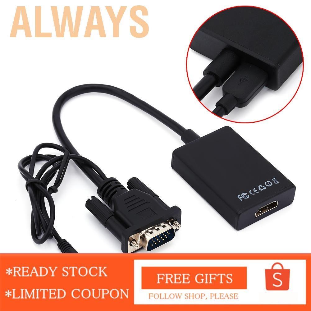Bộ cáp chuyển đổi từ giác cắm VGA 3.5mm sang cổng HDMI