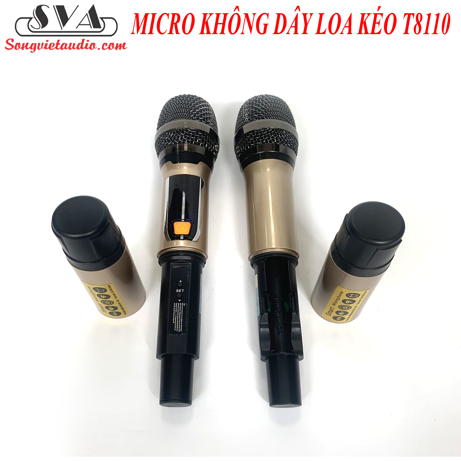 MICRO KHÔNG DÂY LOA KÉO T8110 - THÂN NHỰA