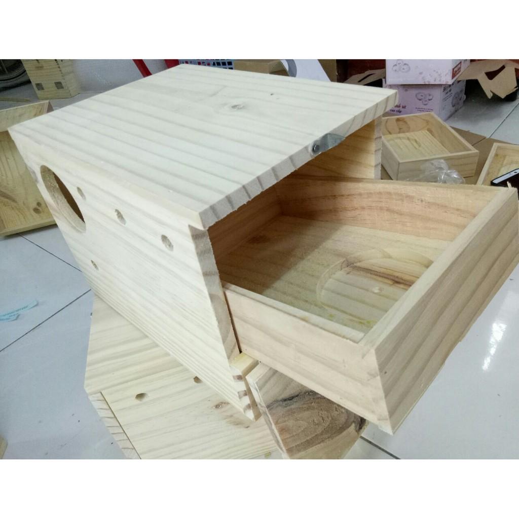 TỔ LOVEBIRD LỚN CÓ KHAY RÚT.(24x18x18)