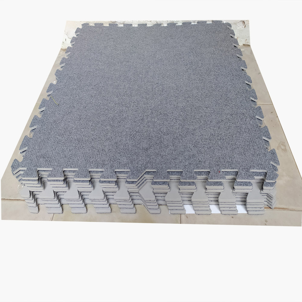 Combo 10 tấm xốp mặt thảm nỉ Kt: 60cm x 60cm x 0,65cm/tấm màu xám sáng
