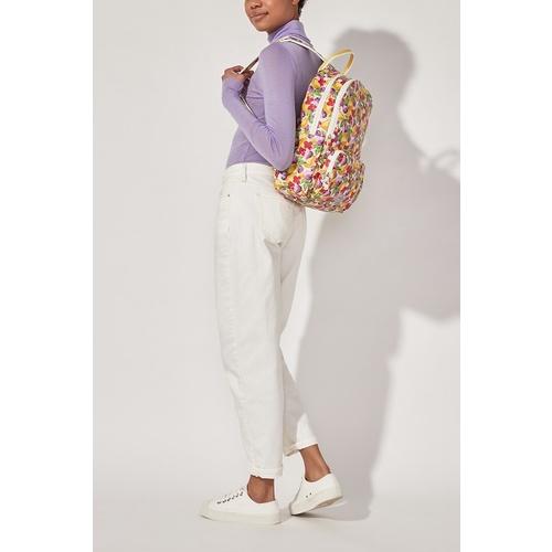 Cath Kidston - Balo Pocket Backpack Small Painted Fruit - 1002188 - Warm Cream