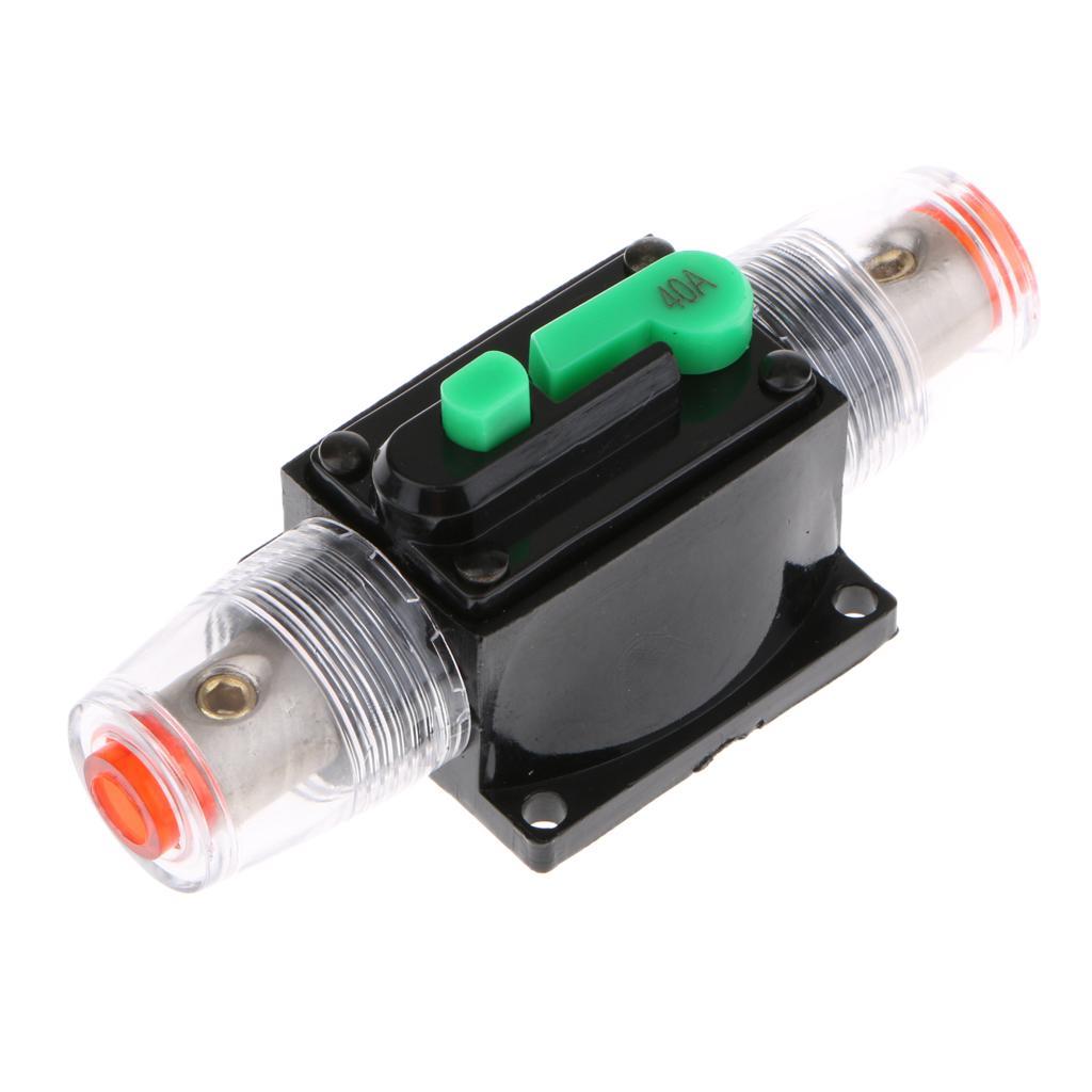 2pcs 20/40A Car Audio Inline Thermal Circuit Breaker Manual Reset Overload