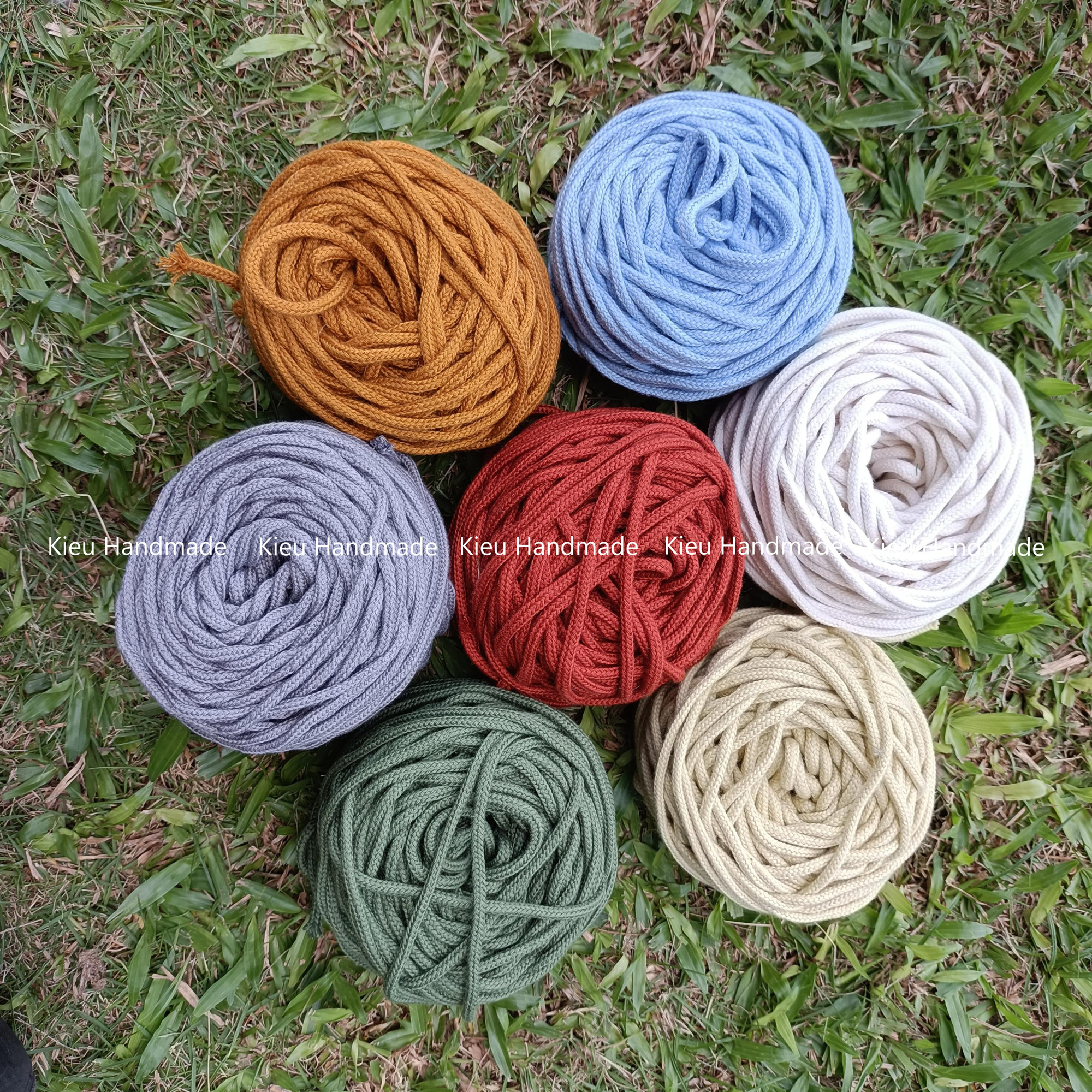 Cuộn 250gr dây dệt thắt macrame, móc túi size 3mm