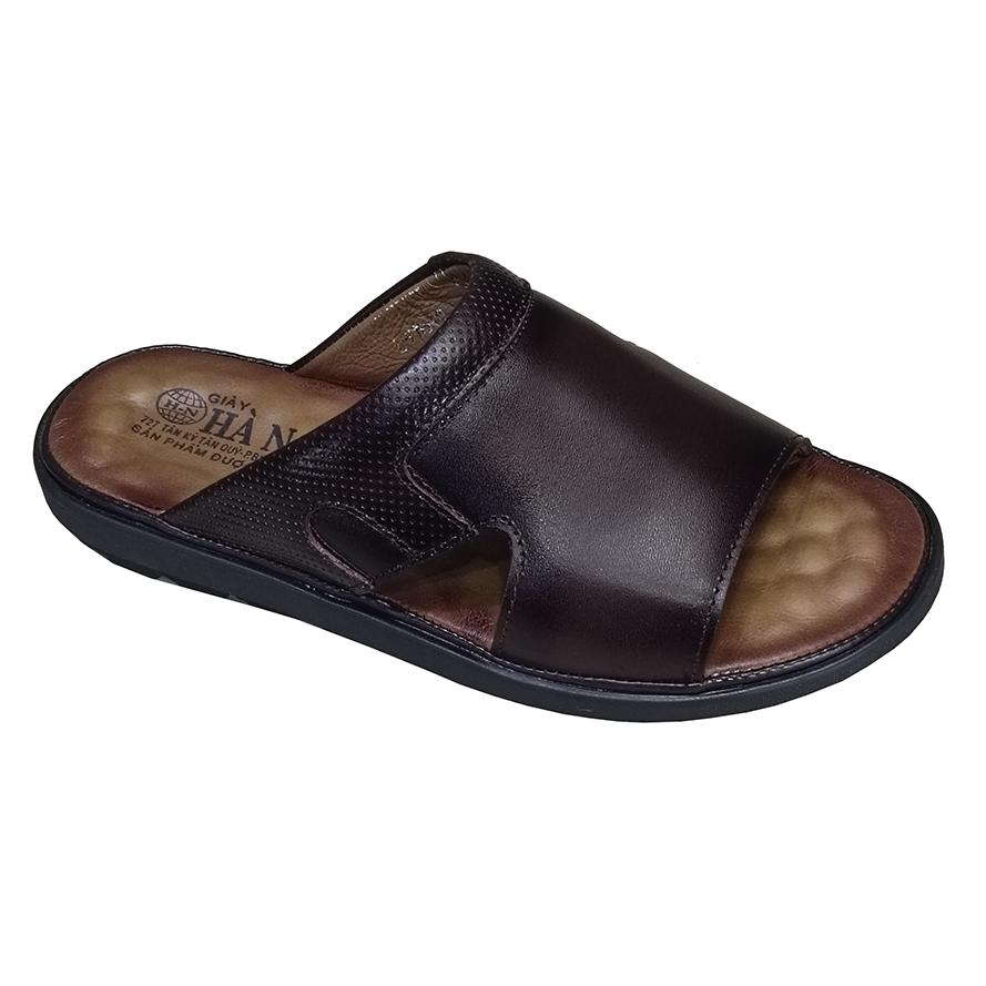 Dép Nam Quai Ngang HÀ NAM Da Bò Thật Cao Cấp DNA2183
