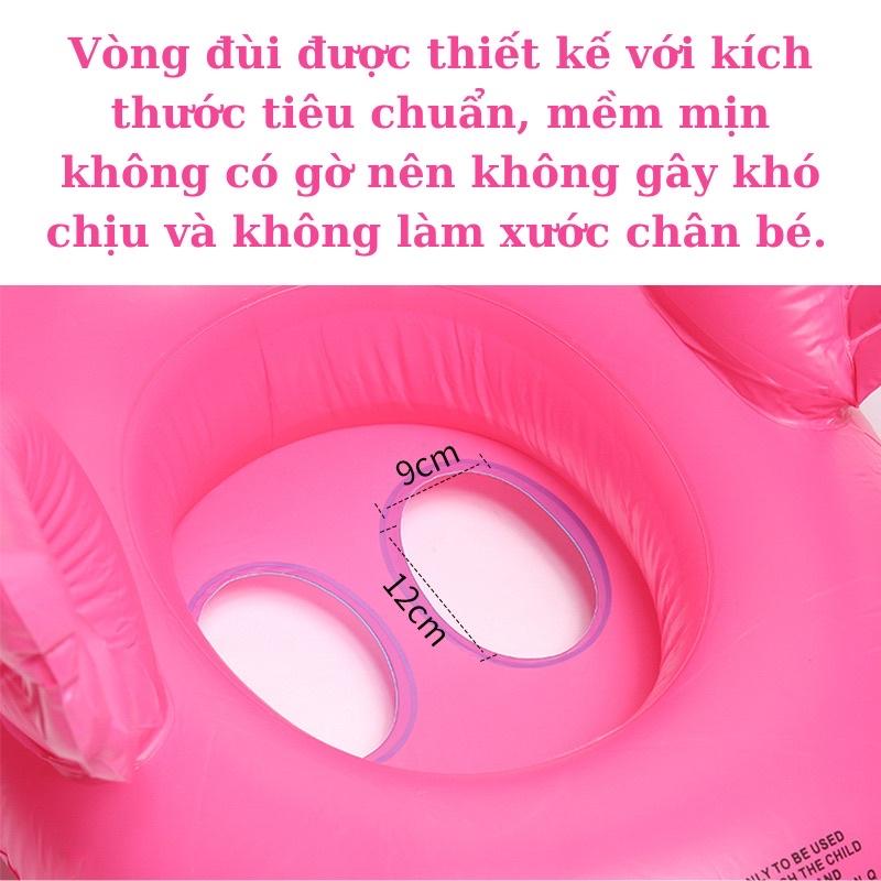 Phao bơi cho bé, phao bơi chống lật hồng hạc an toàn cho trẻ em Xu Xu Kids