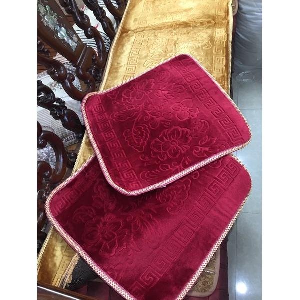 Thảm ghế nhung tuyết 3d in hoa nổi sắc nét