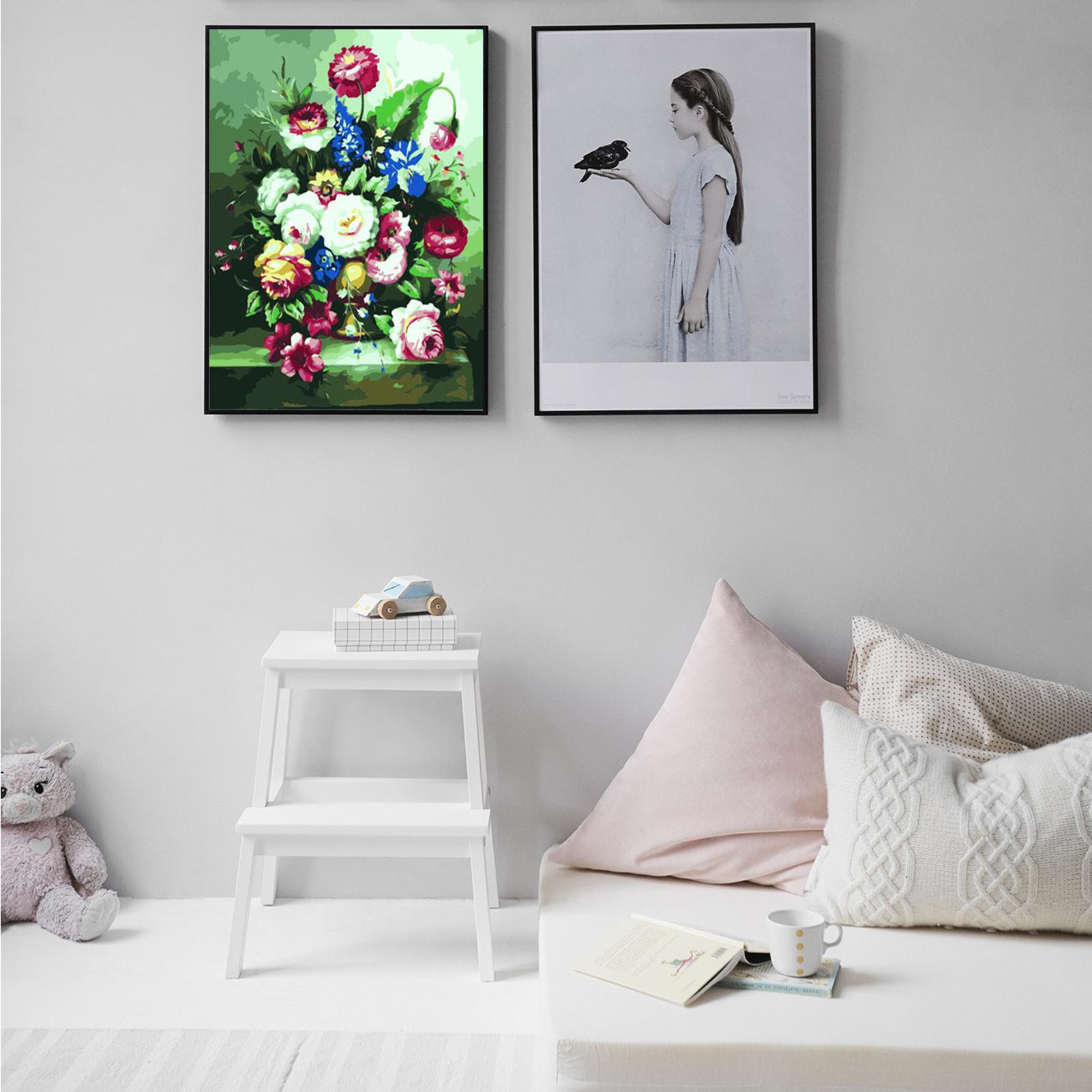 Tranh sơn dầu tự làm 16 x 20 inch có số thứ tự dễ dàng vẽ và sơn, mẫu in hoa