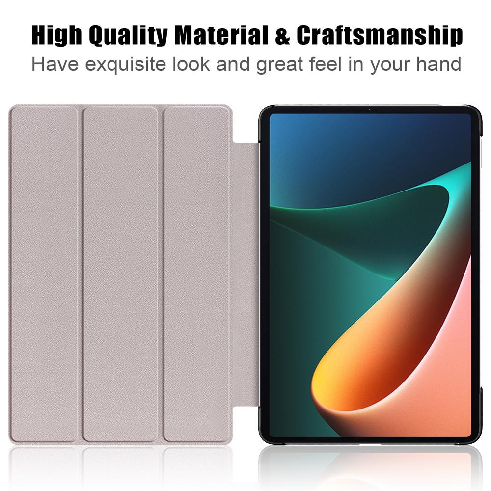 Bao da máy tính bảng nắp gập bằng da PU nhẹ nhiều góc nhìn cho Xiaomi Pad 5 Pro