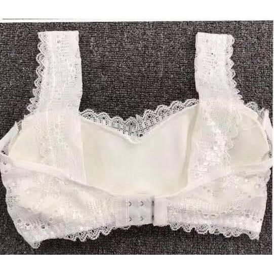 ÁO BRA REN CÀI SAU KÈM MÚT NGỰC-Áo 2 dây SALE áo hai dây nữviền Ren chất cotton croptop bản to có đệm nâng