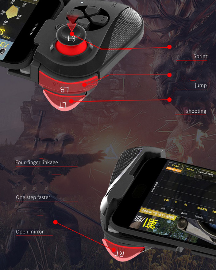 Gamepad Controllers Bluetooth Eat Chicken Physical Aid Game Controller Physical Peripheral