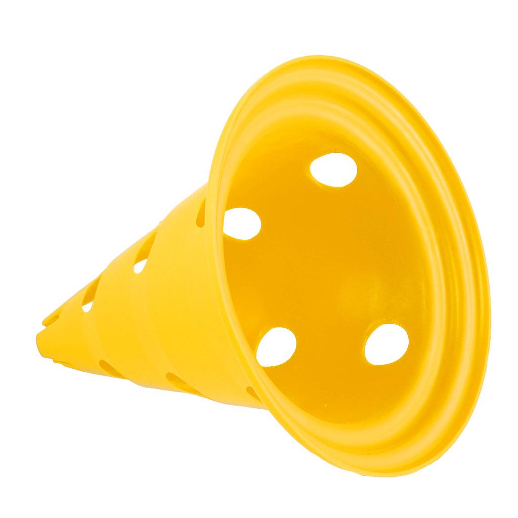 5pcs Sport Soccer Football Training Cone Traffic Safety Cones 30cm Yellow