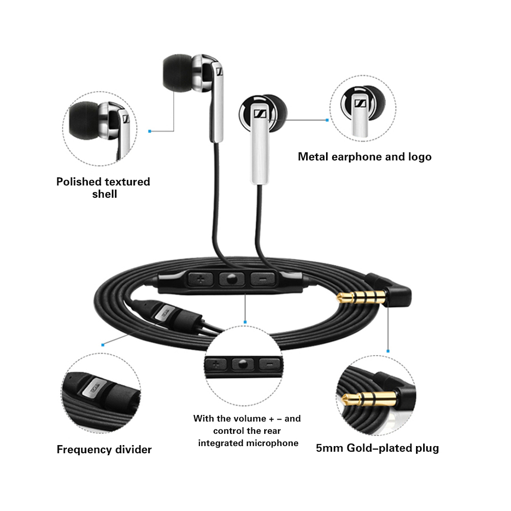 Tai nghe Sennheiser CX2.00 Điện thoại Di động In-ear Màu trắng cho IOS