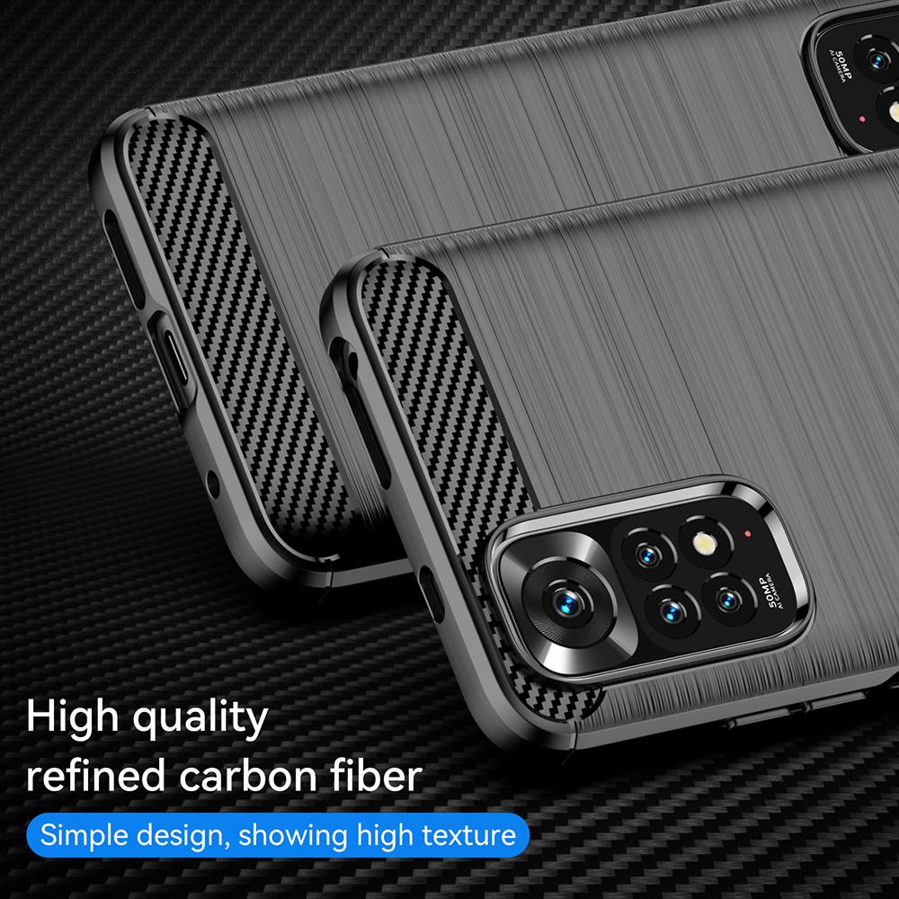 Ốp lưng dành cho Xiaomi Redmi Note 11/11S 4G silicone mềm Carbon phay xước chống sốc chống vân tay