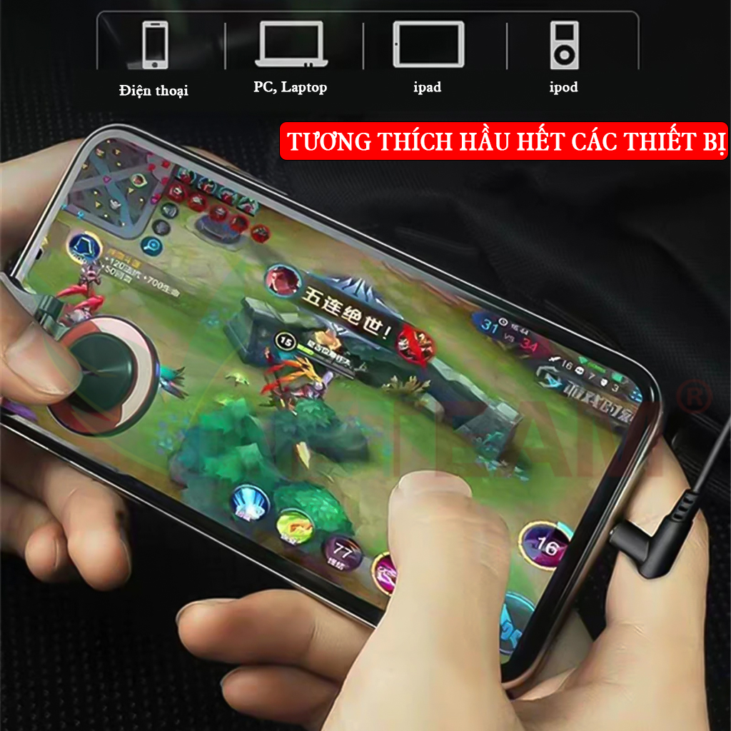 Tai Nghe Chơi Game Vinetteam T5 Tai Nghe Nhét Tai Gaming Có Micro Rời Đàm Thoại Rõ Nét Dùng Cho Máy Tính Điện Thoại Hỗ Trợ Chơi Game PUBG COD- Hàng Chính Hãng