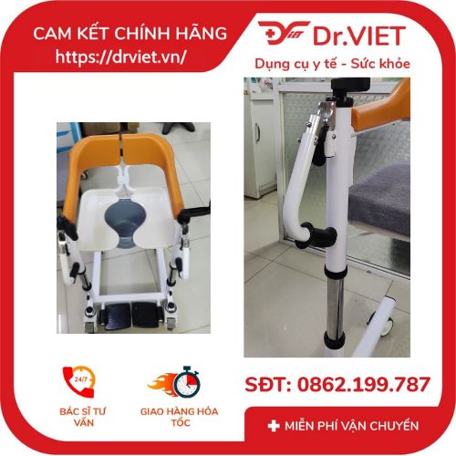 Khung đẩy có ghế ngồi, có tay nâng TAJERMY-TJM-KD02  trợ thủ đắc lực cho những người gặp khó khăn trong việc di chuyển  từ khung đẩy sang ghế sofa, giường, nhà vệ sinh, ghế,... hoặc giúp y tế, người nhà dễ dàng chăm sóc bệnh