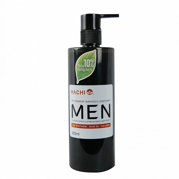 Dầu gội - Dầu xả HACHI MEN trị gàu tinh chất Olive Oil 300ml