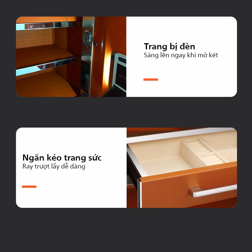 Két sắt điện tử thông minh vân tay, mã số ảo. Thương hiệu Hà Lan cao cấp Philips SBX701-6B0. Hàng nhập khẩu