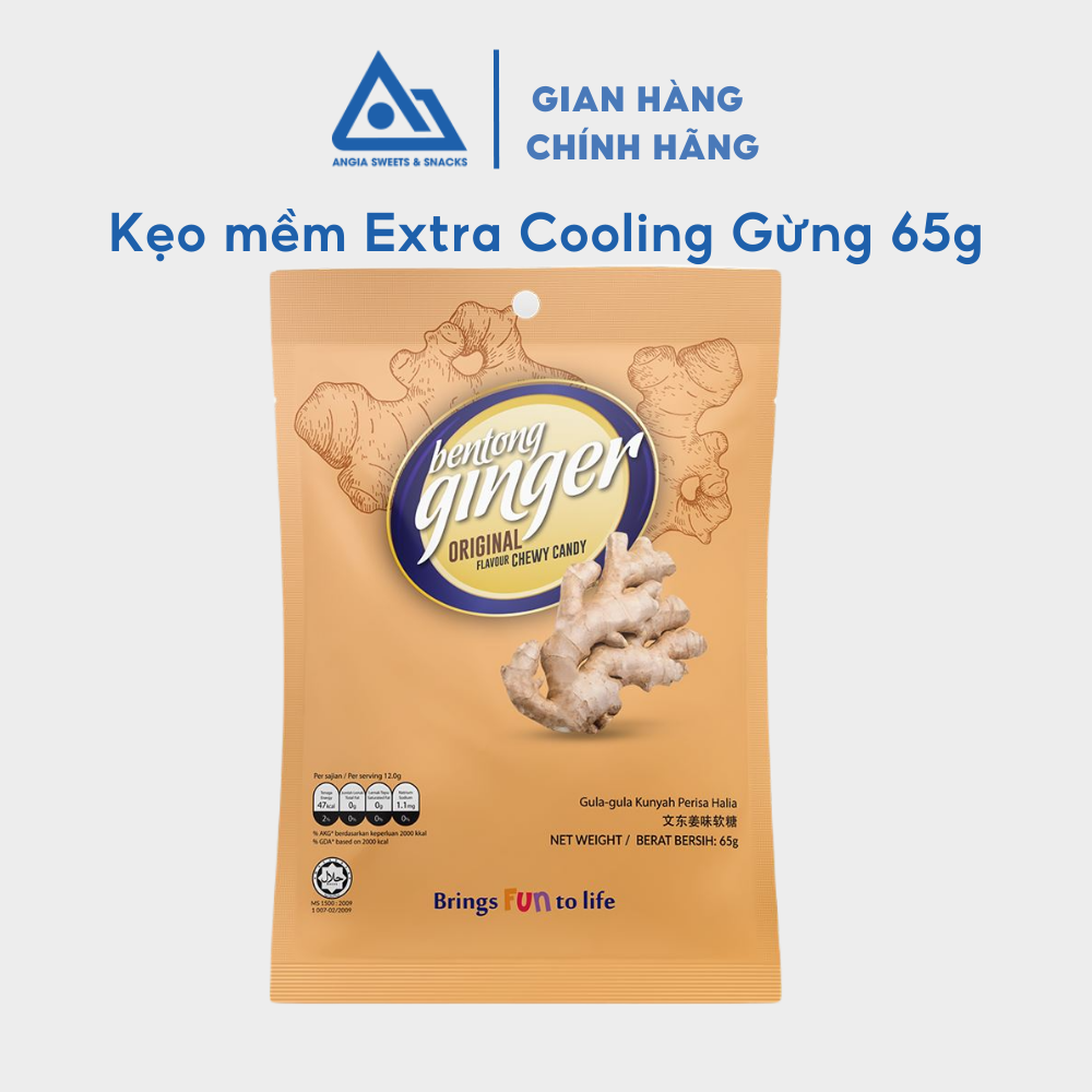 Kẹo mềm trái cây muối Extra Cooling gói 65g, kẹo dẻo Chewy Candy ăn vặt Malaysia nhiều vị An Gia Sweets Snacks