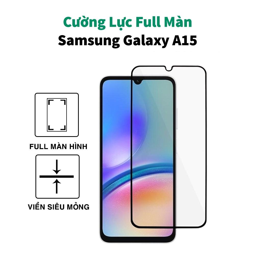 Kính cường lực Samsung Galaxy A15 Full màn Glass 9H