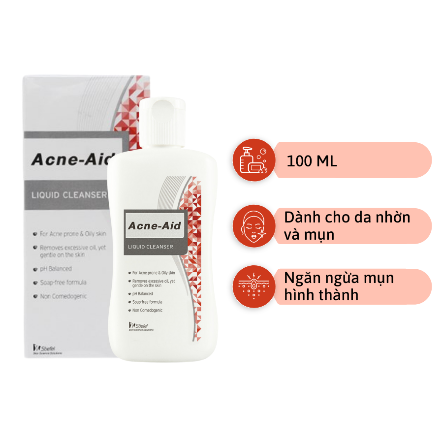 Sữa rửa mặt ACNE - AID LIQUID CLEANSER 100ml - Cho Da Nhờn Và Mụn