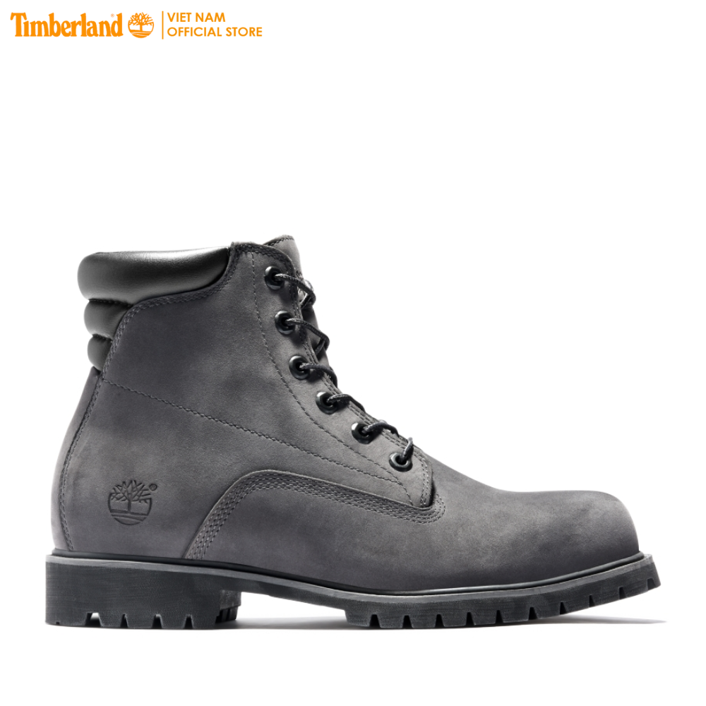 Timberland Giày Boot Nam Cổ Cao 6 inch Basic Alburn Boot WP Dark Grey Nubuck TB0A1OIZ2M