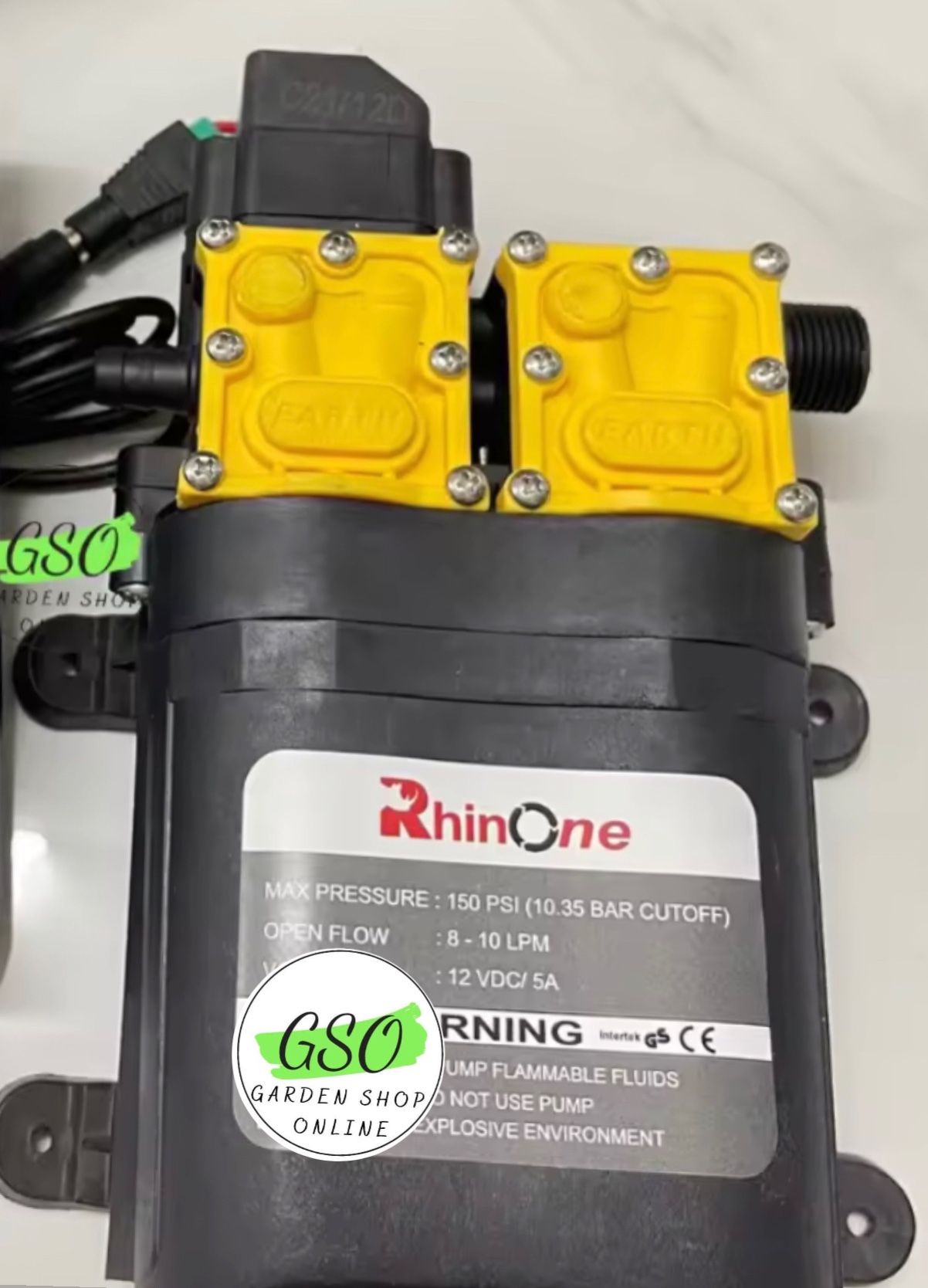 Máy bơm đôi tăng áp 12v kèm nguồn 12v + tặng khớp nối ren đồng 17x18 trị giá 30k. Dùng phun thuốc, phun sương, tưới cây - Bảo hành máy bơm