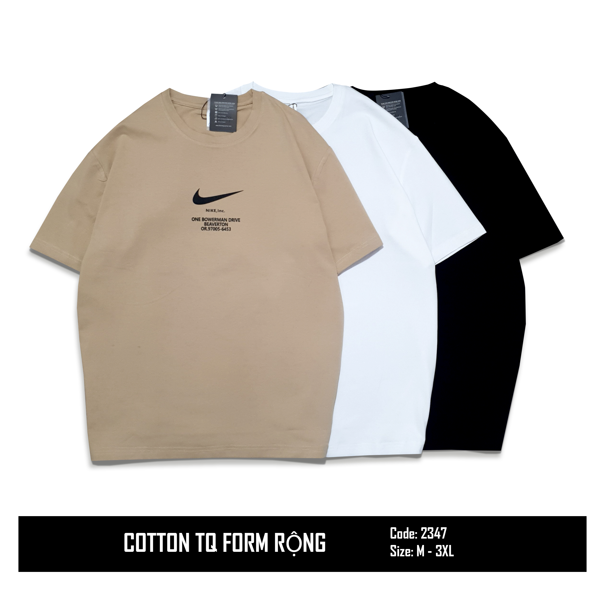 2347 - Áo thun form rộng unisex, thun cotton thoáng mát đứng form cực dễ mặc, hàng Xưởng Vinh Thiện Phát, sỉ từ 10 cái giá tốt (nhắn tin cho shop)
