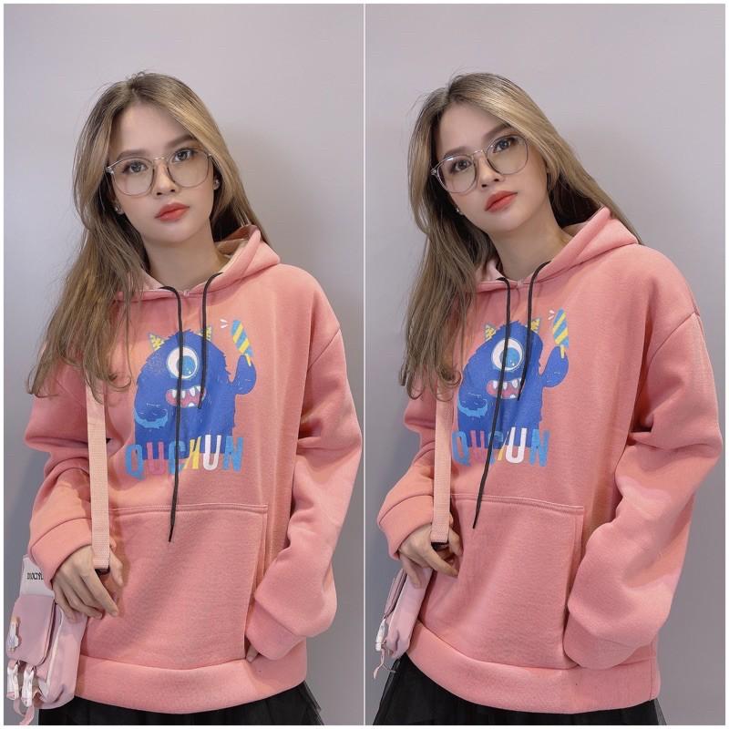 Áo Hoodie Nam Nữ Nỉ Bông Dày Dặn Hàng QC Áo Khoác Hoodie Nỉ Couple Nam Nữ Đôi SWEATER NAM NỮ in QCHUN