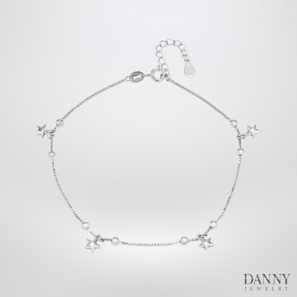 Lắc Chân Danny Jewelry Bạc 925 Xi Rhodium Hoạ Tiết Ngôi Sao LACY600