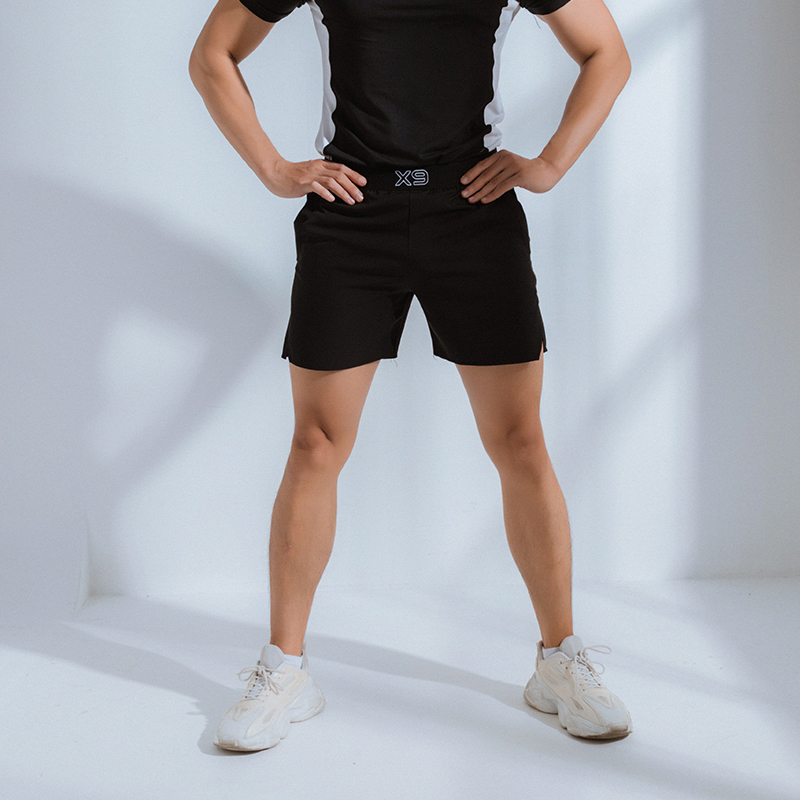 Quần Short Thun Nam Thể Thao Form Rộng Ngắn Xẻ Tà Cao Dù Thun Ngắn Ngang Đùi - Thương Hiệu X9 Sportswear - X012