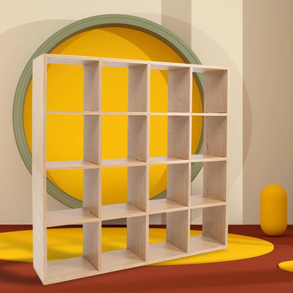 Mini Wooden Storage Display Organizer Stand for 12th Scale Dollhouse