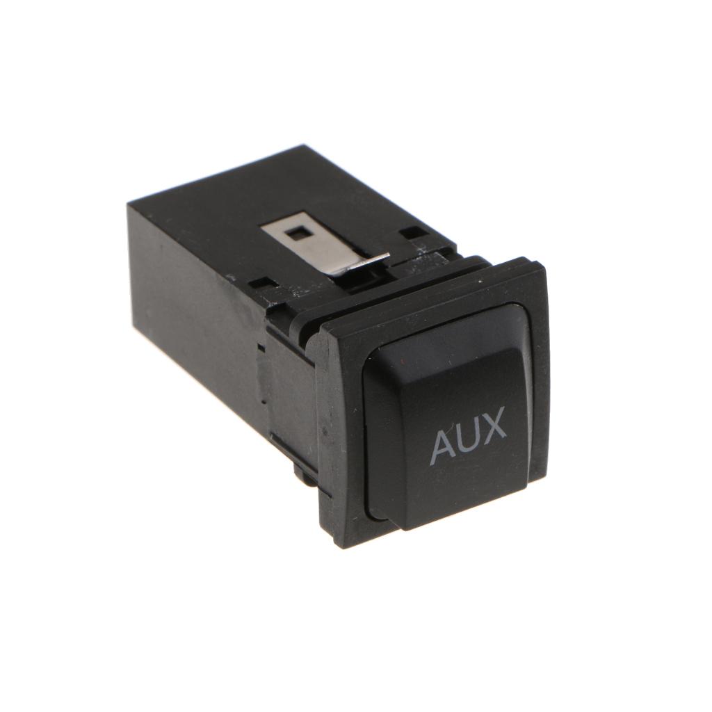 AUX Audio Cable + Switch Socket Black