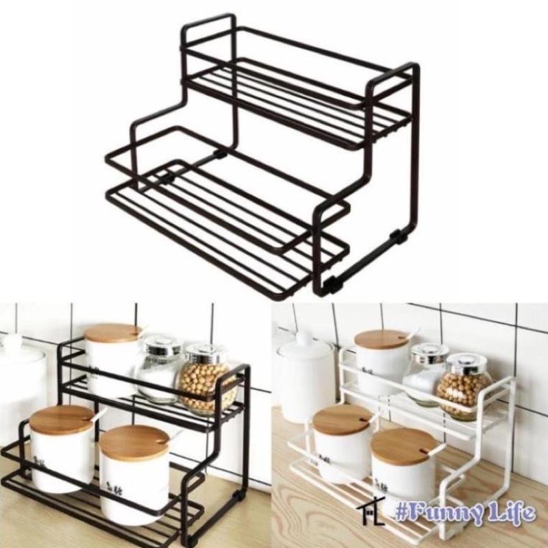 Kệ gia vị bậc thang thép sơn tĩnh điện màu nâu đen