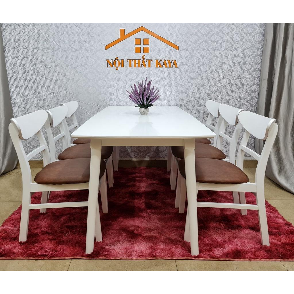 Set Bàn Ăn 6 Ghế Lunar (Nâu)