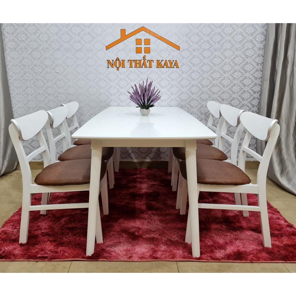 Set Bàn Ăn 6 Ghế Lunar (Nâu)